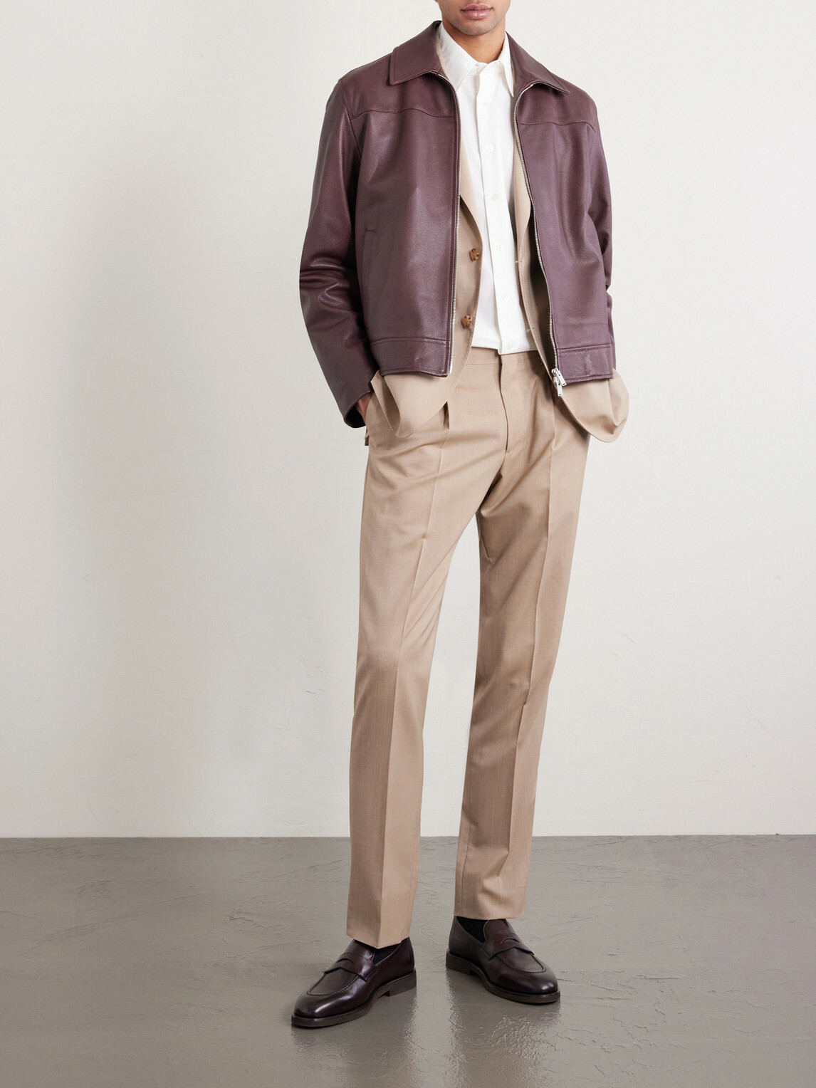 Lardini - Pawoody Full-Grain Leather Jacket - Brown