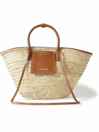 Jacquemus - Leather-Trimmed Raffia Tote Bag