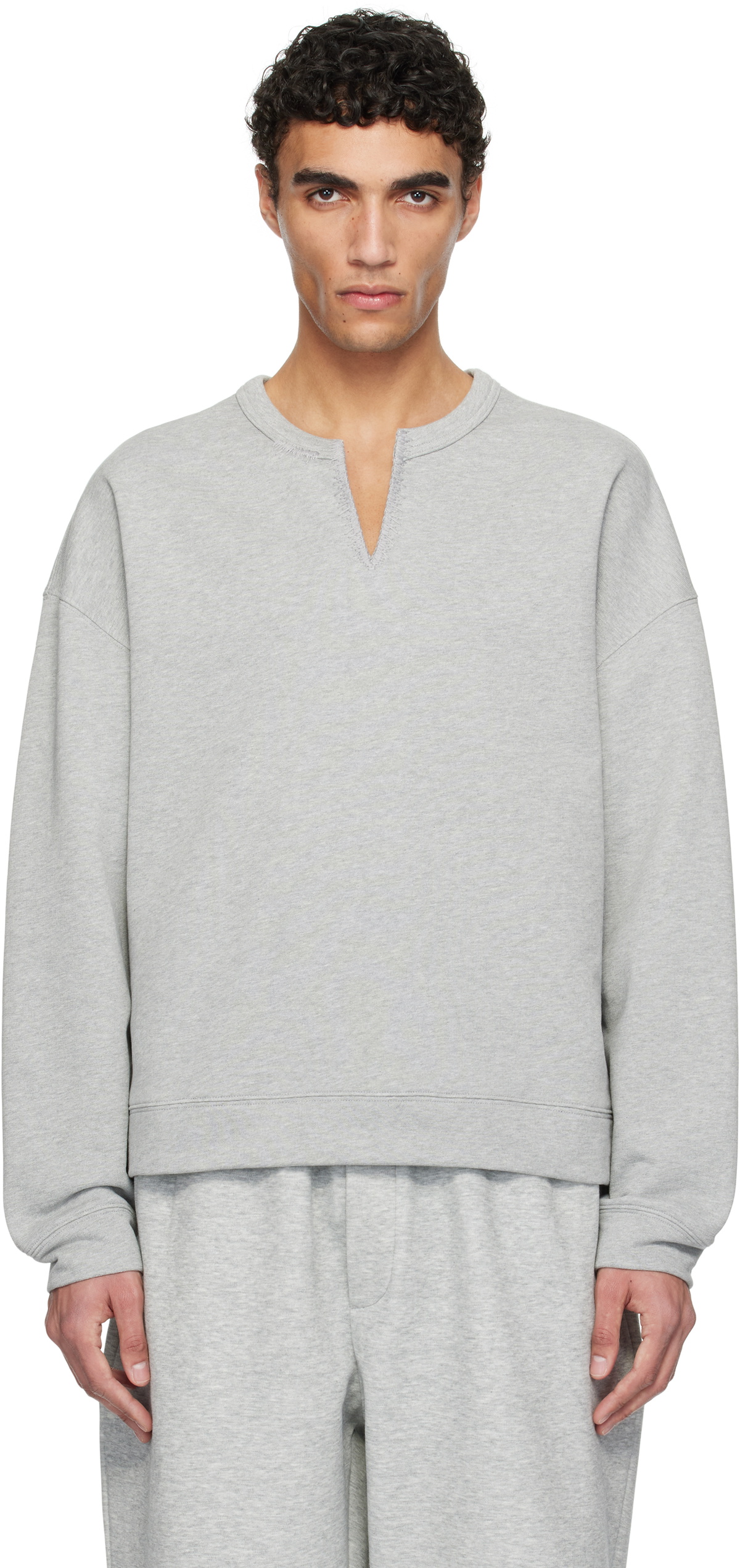 【関税込み】RECTO グレー LLEGE スウェットシャツ Recto Gray 'LLEGE' Sweatshirt Recto