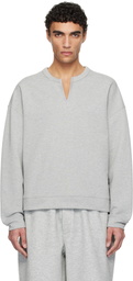 RECTO Gray RC Cut & Embroidery Sweatshirt
