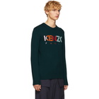 Kenzo Green Paris Logo Sweater