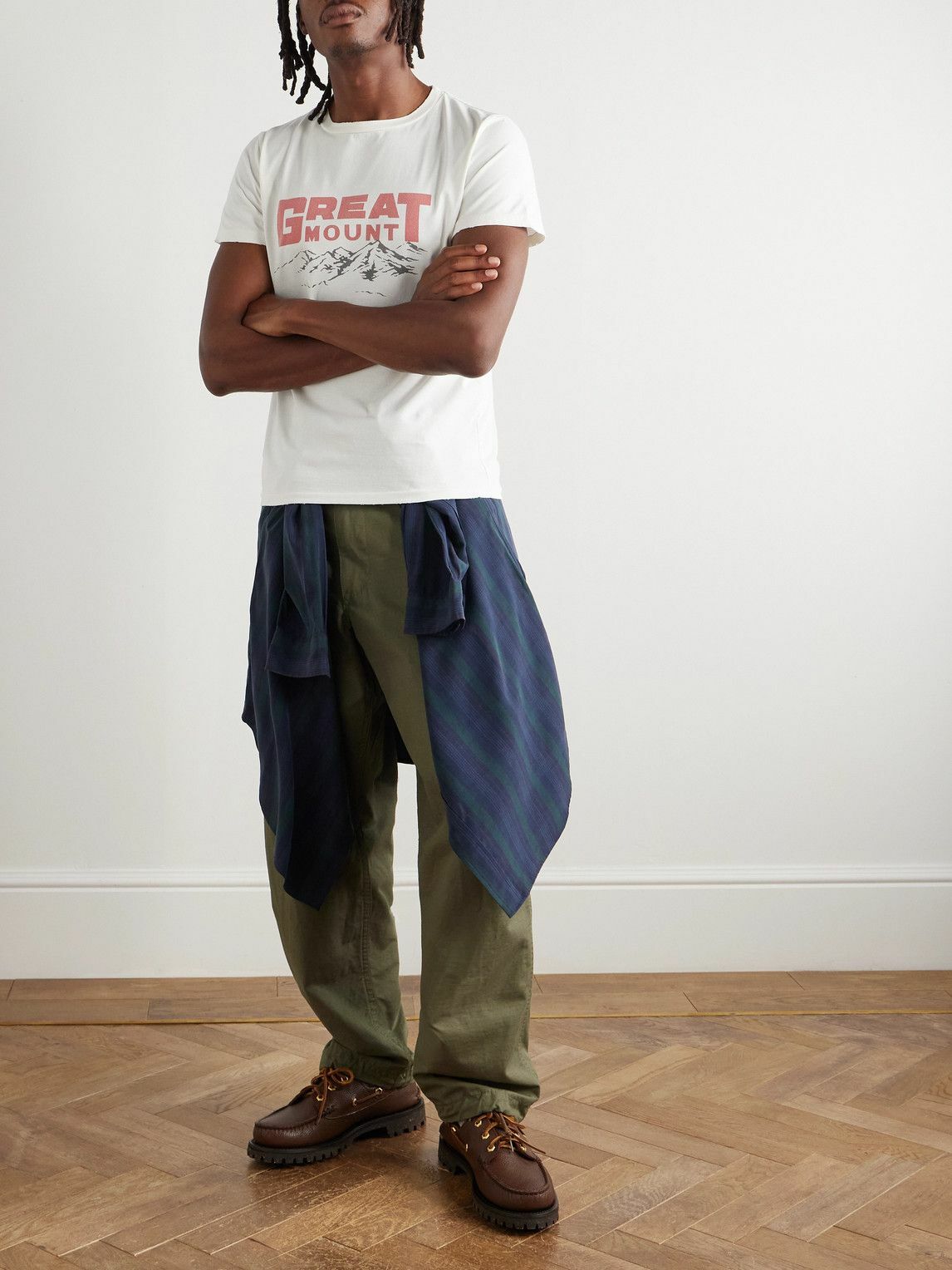 Remi Relief - Printed Cotton-Jersey T-Shirt - White