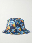 Vilebrequin - Boheme Logo-Appliquéd Printed Linen Bucket Hat - Blue