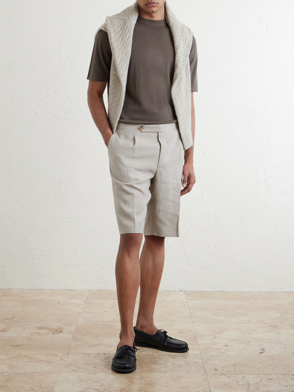 De Petrillo - Knitted Cotton T-Shirt - Brown