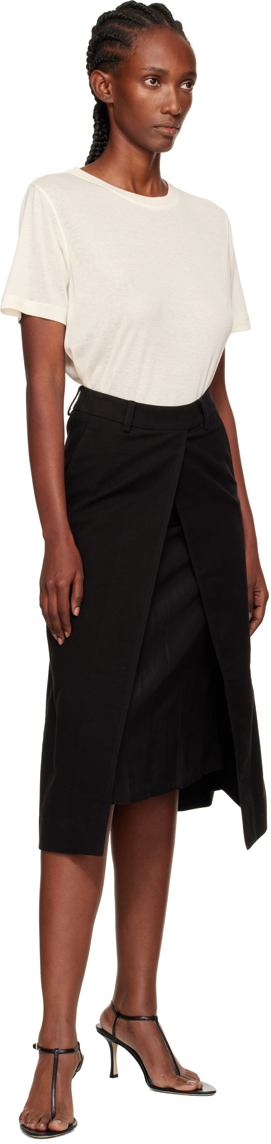 GIA STUDIOS Black Grace Midi Skirt
