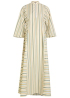 Thierry Colson Rachel Striped Cotton Maxi Dress Yellow