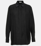 The Row Sisella silk and wool shirt