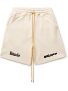 Rhude - McLaren Rhacer Straight-Leg Cotton-Piqué Drawstring Shorts - Neutrals