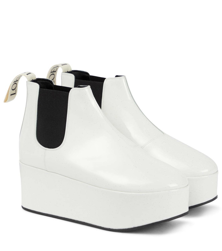 Photo: Loewe Patent leather platform Chelsea boots