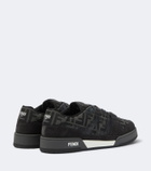 Fendi Fendi Match FF Zucca suede-trimmed sneakers