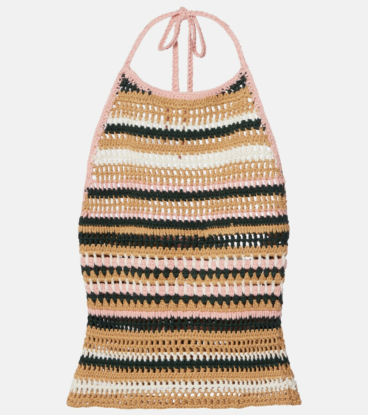 The Upside Crochet halterneck cotton top