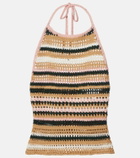 The Upside Crochet halterneck cotton top