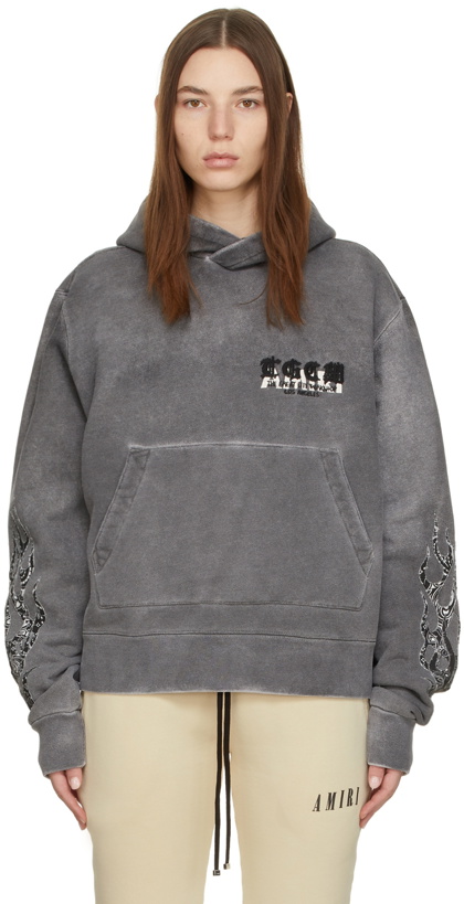 Photo: AMIRI Grey T.G.C.W. Flames Hoodie