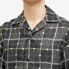 AMIRI Men's Charm Check Silk Vacation Shirt in Black