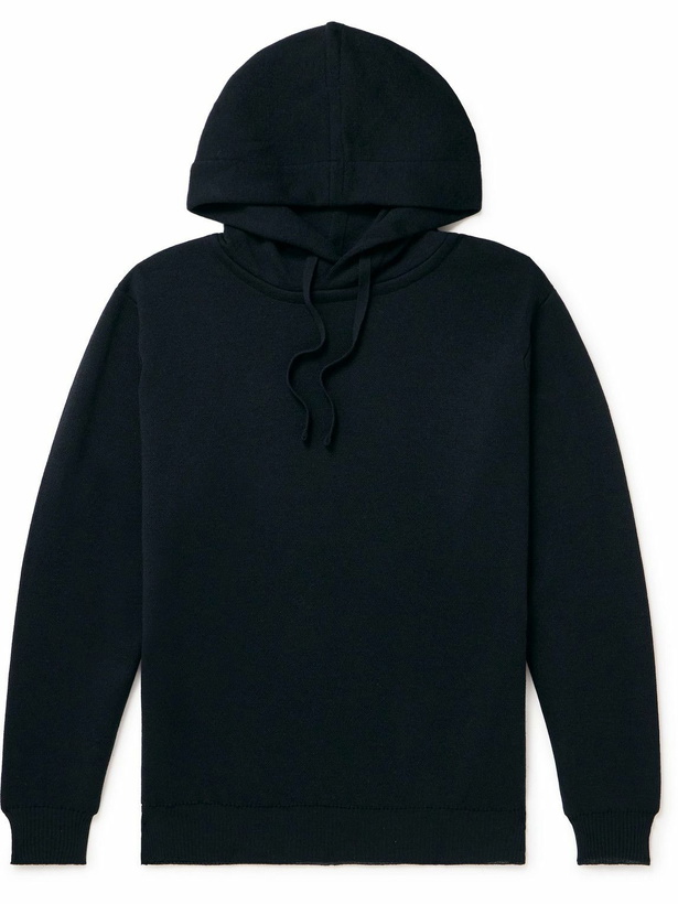 Photo: John Smedley - Merino Wool Hoodie - Black