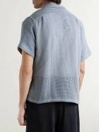 Portuguese Flannel - Agora Camp-Collar Cotton-Blend Shirt - Blue