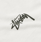Stüssy - Logo-Print Tie-Dyed Cotton-Jersey T-Shirt - White