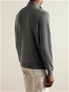 Loro Piana - Slim-Fit Baby Cashmere Half-Zip Sweater - Gray