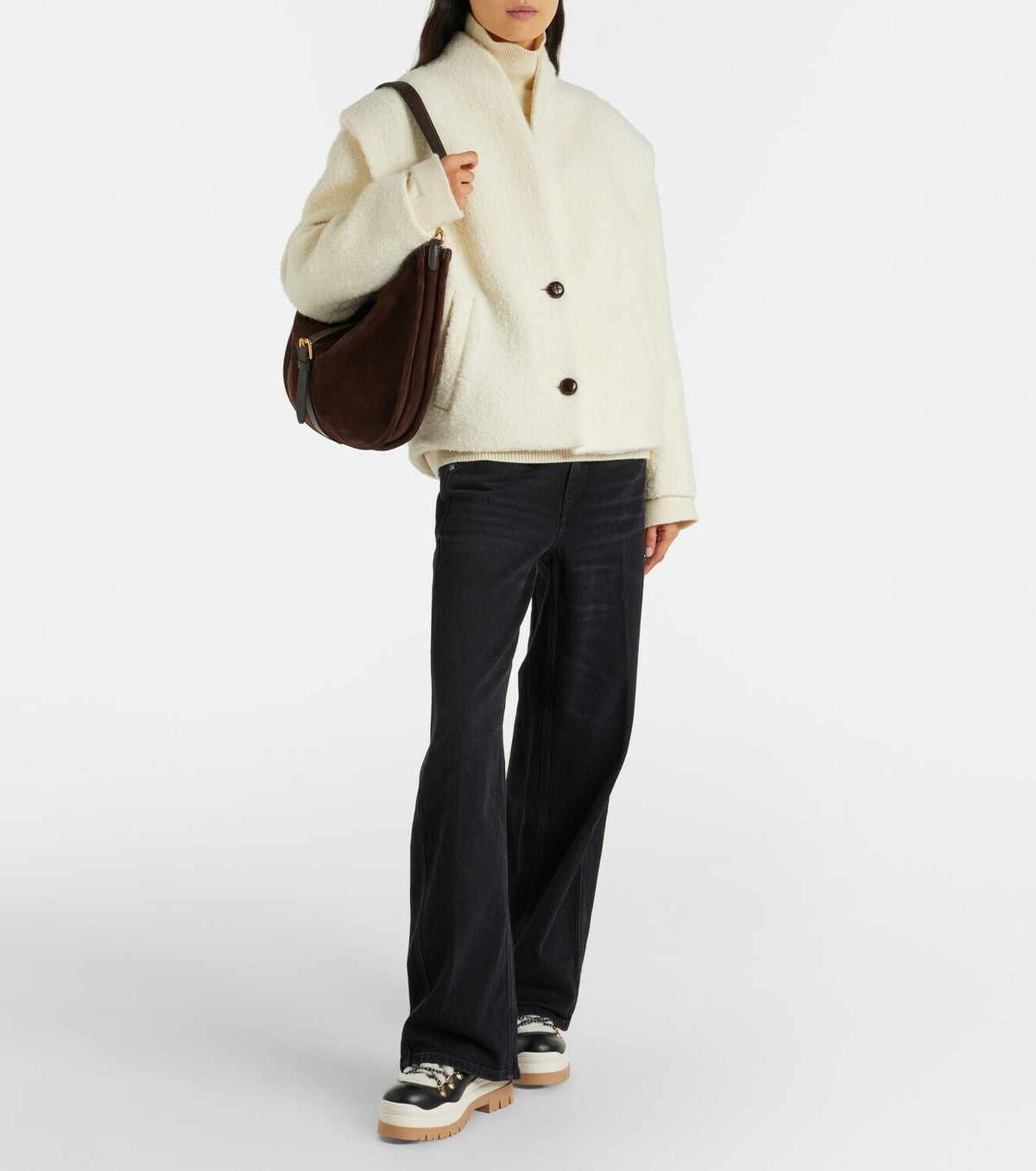 Bogner Arosa shearling-lined leather lace-up boots