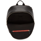 Paul Smith Black Leather Multistripe Backpack