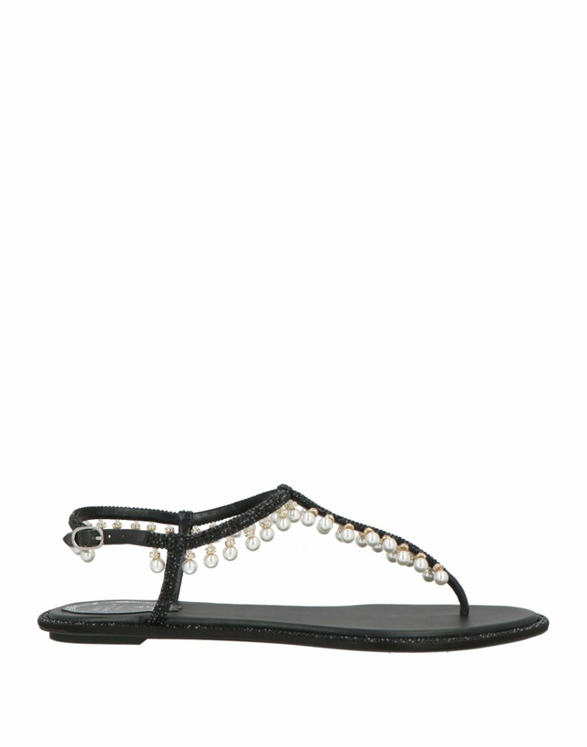 Photo: Rene' Caovilla Womens Thong sandal in Black