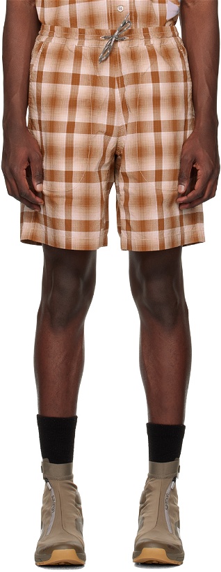 Photo: and wander Brown Check Shorts