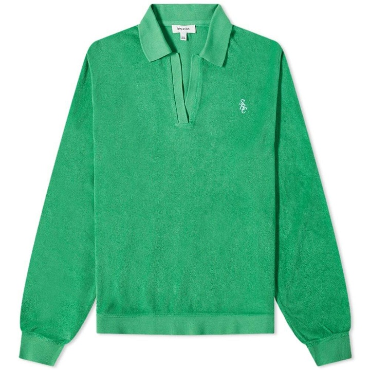 Photo: Sporty & Rich Long Sleeve SRC Terry Polo