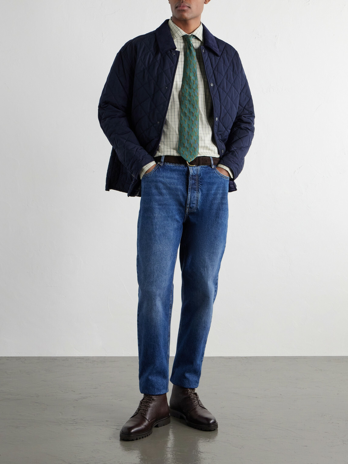Purdey - Logo-Embroidered Checked Cotton-Twill Shirt - Green