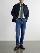 Purdey - Logo-Embroidered Checked Cotton-Twill Shirt - Green