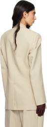 WARDROBE.NYC Beige Light Longline Blazer