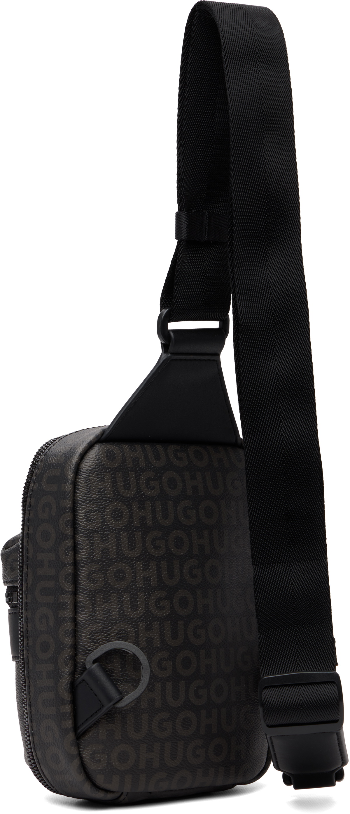 Hugo Black Grained Faux-Leather Bag