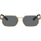 Versace Gold Greca Flow Sunglasses