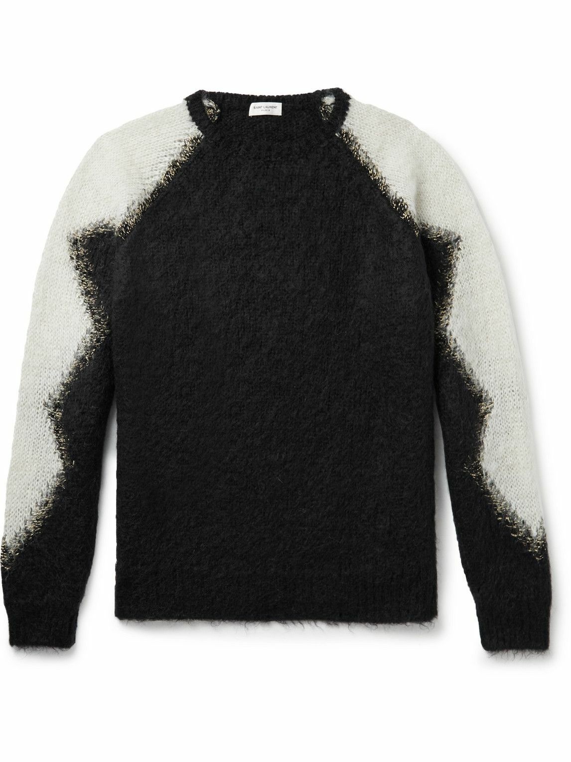 SAINT LAURENT - Open-Knit Sweater - Black Saint Laurent