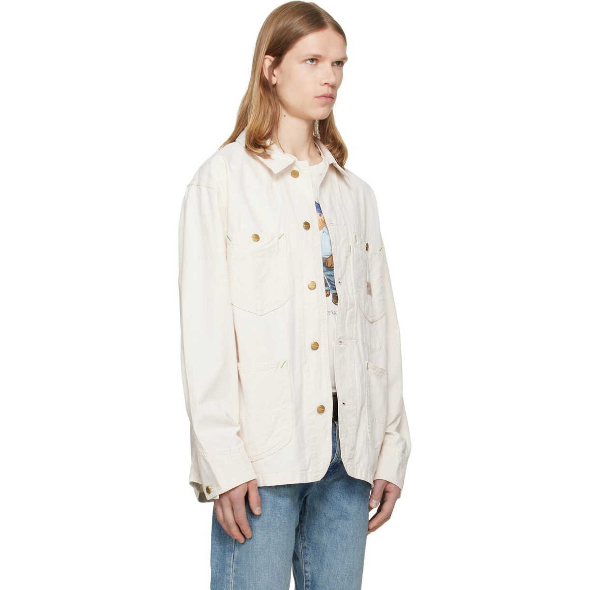 Polo Ralph Lauren Beige 'The Waldron' Twill Utility Jacket