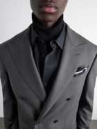 Thom Sweeney - Double-Breasted Wool-Twill Suit Jacket - Gray