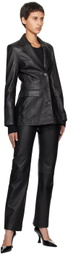REMAIN Birger Christensen Black Fitted Leather Blazer