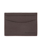 Barbour Men's Grain Leather Card Holder in Dark Brown