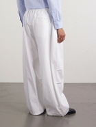 Amomento - Cotton Wide-Leg Trousers - White