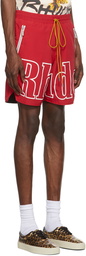 Rhude Red Nylon Shorts