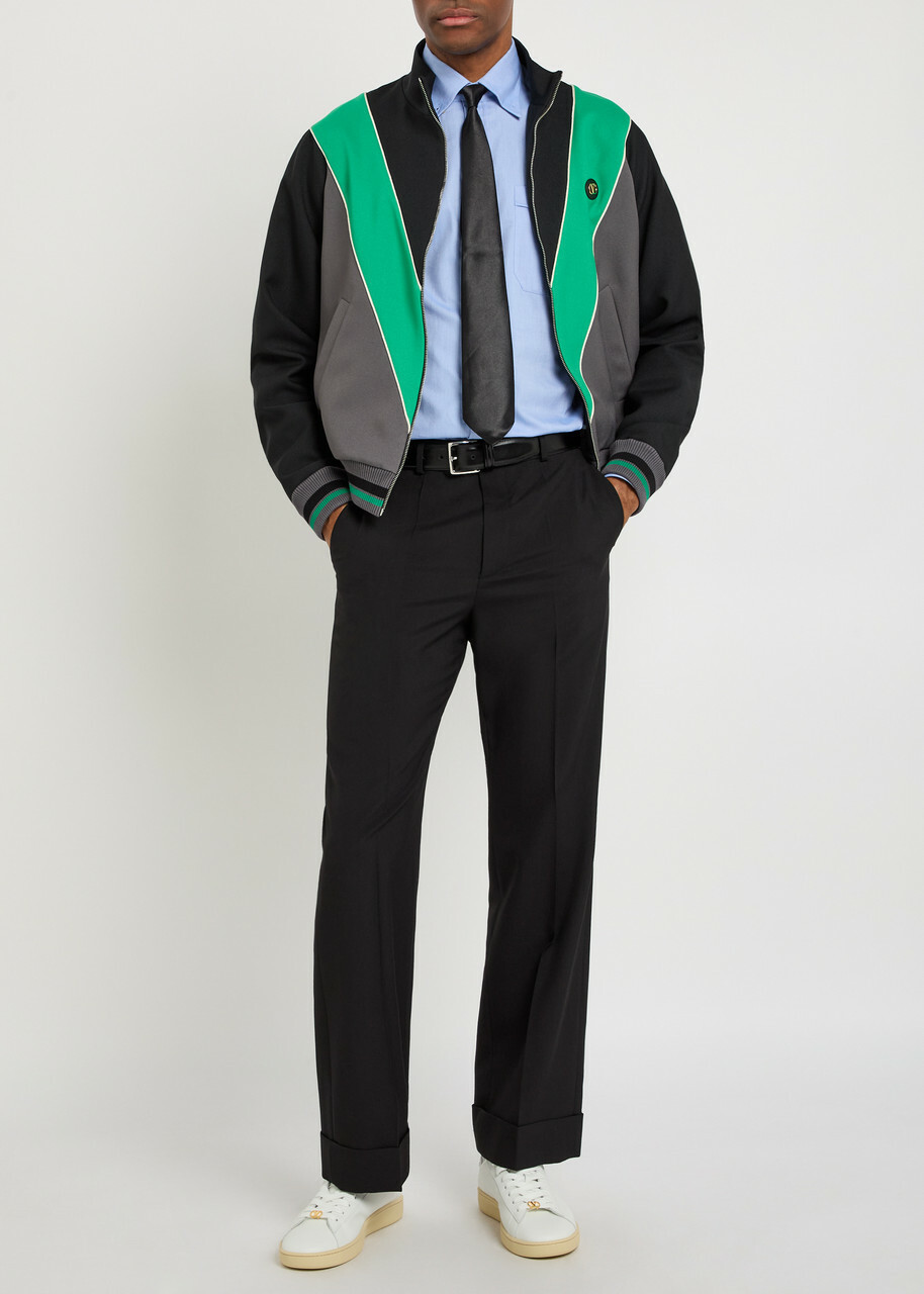 Valentino Garavani Straight-leg Wool Trousers Black