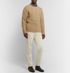 Peter Millar - Chalet Cable-Knit Camel Hair-Blend Sweater - Brown