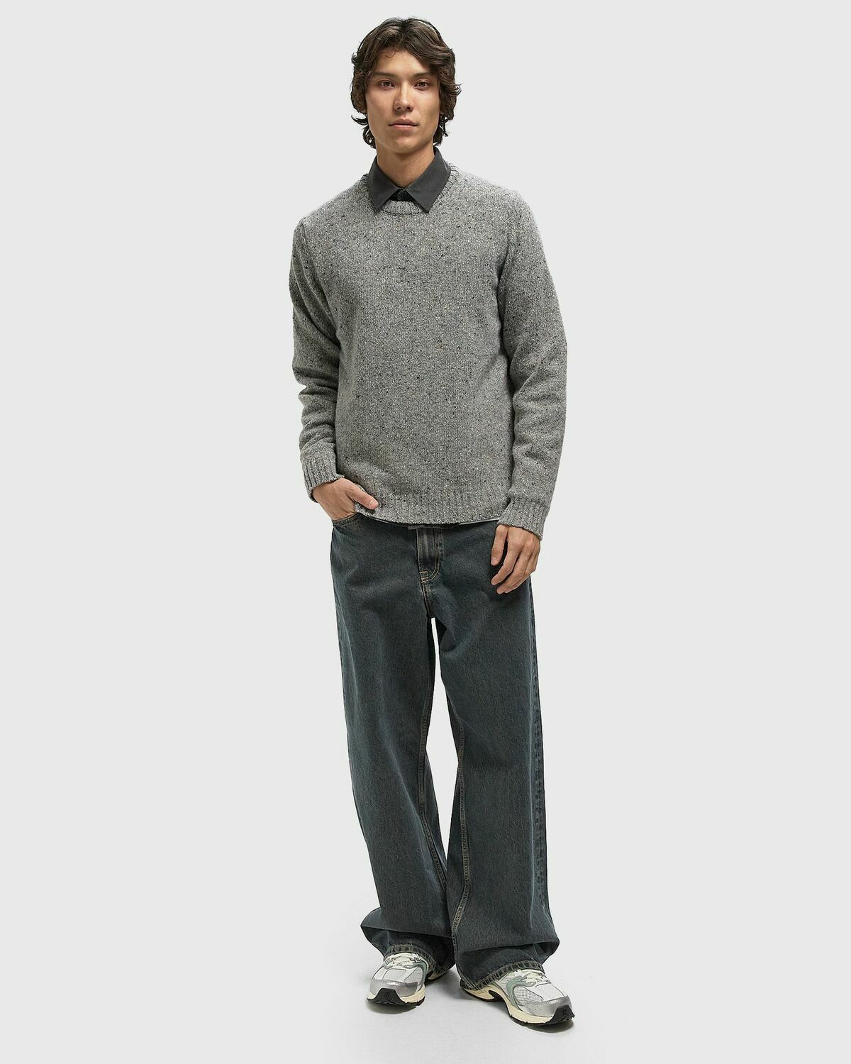 Samsøe & Samsøe SANATANIEL SWEATER Grey Mens Pullover