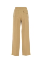 Low Classic Camel Polyester Wide-leg Pant
