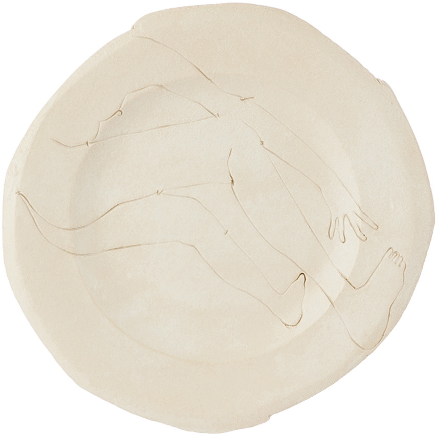 Yellow Nose Studio SSENSE Exclusive White Bent Over Dessert Plate