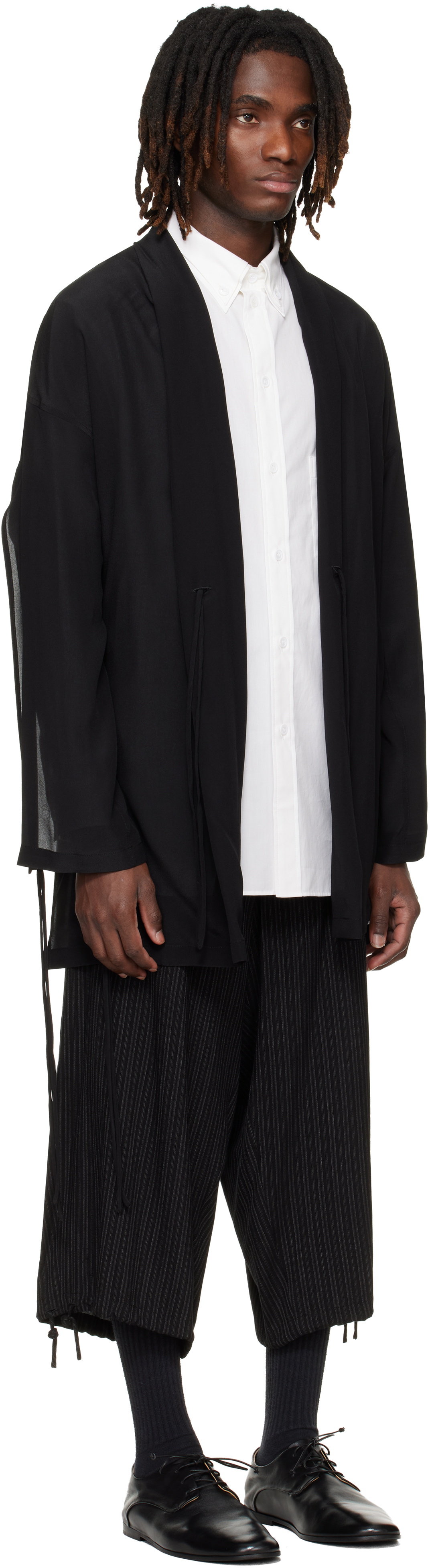 YOHJI YAMAMOTO Black Silk Jacket