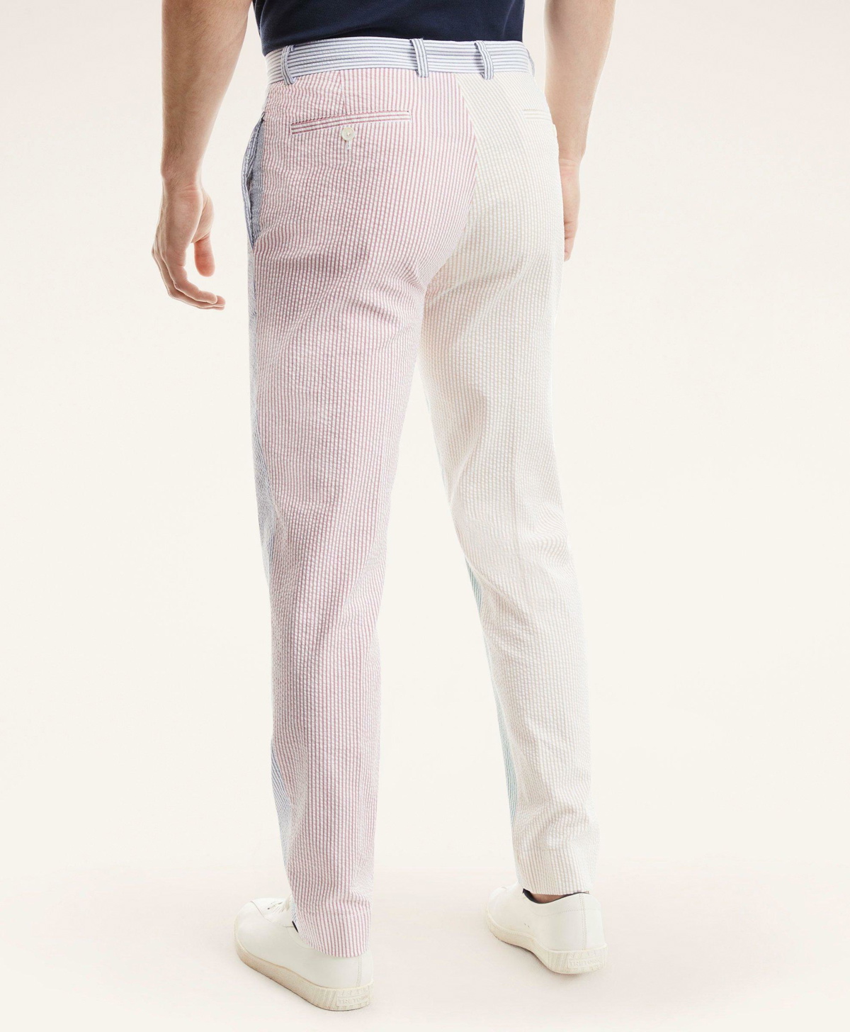 Brooks Brothers Men's Milano Slim-Fit Fun Stripe Seersucker Pants