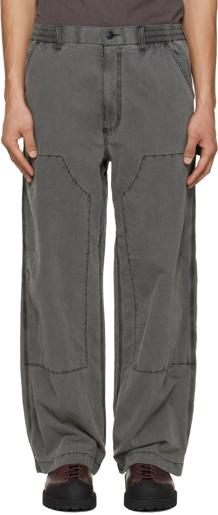 nanamica Gray Weather Deck Trousers