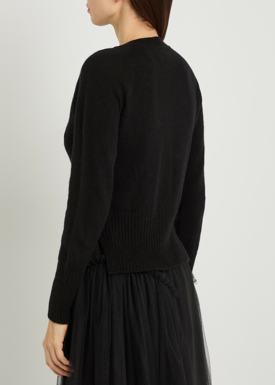 Simone Rocha Embellished Cashmere Cardigan Black