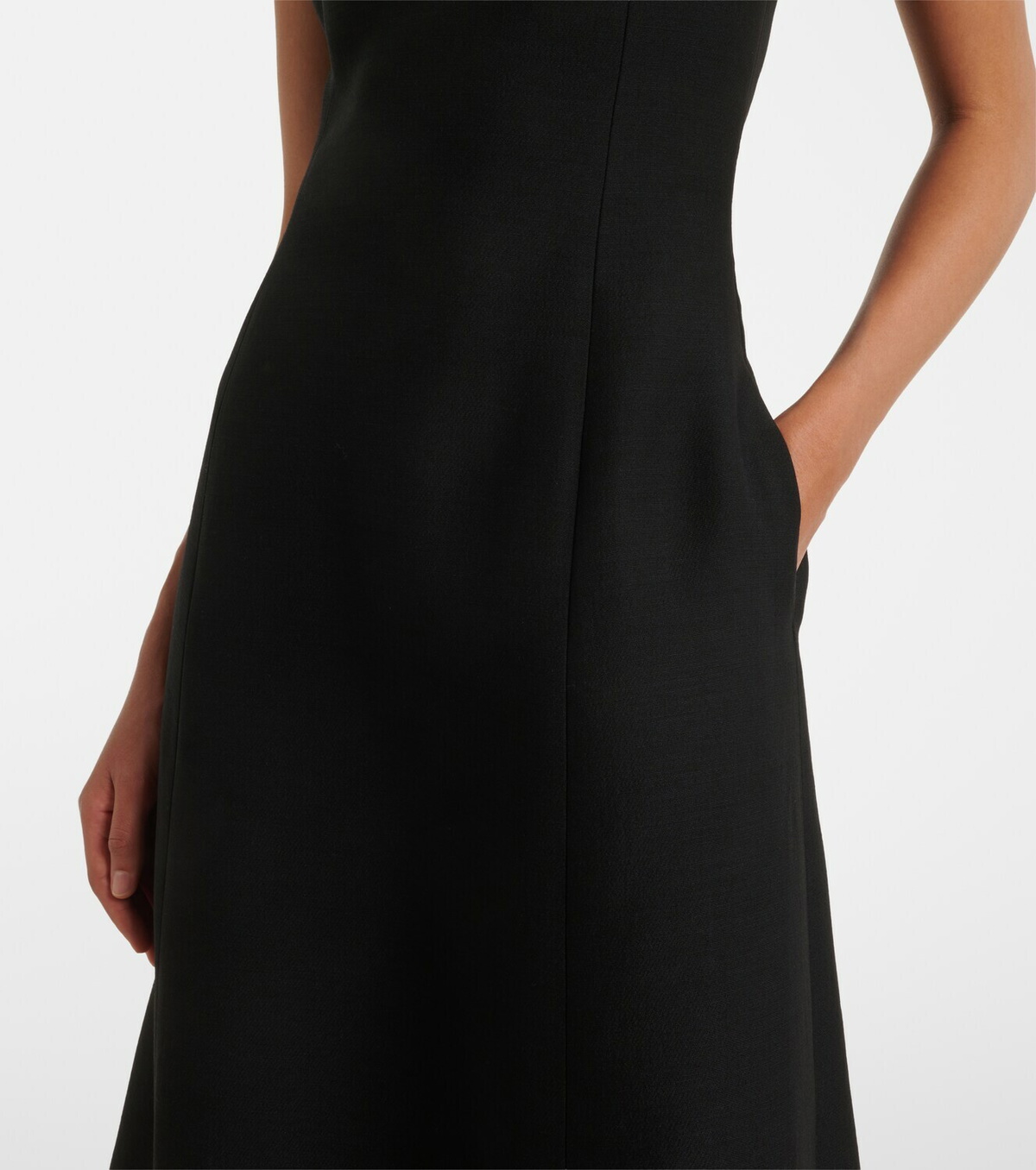 Valentino Crepe Couture lace-trimmed midi dress