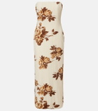 Magda Butrym Floral ribbed-knit maxi dress